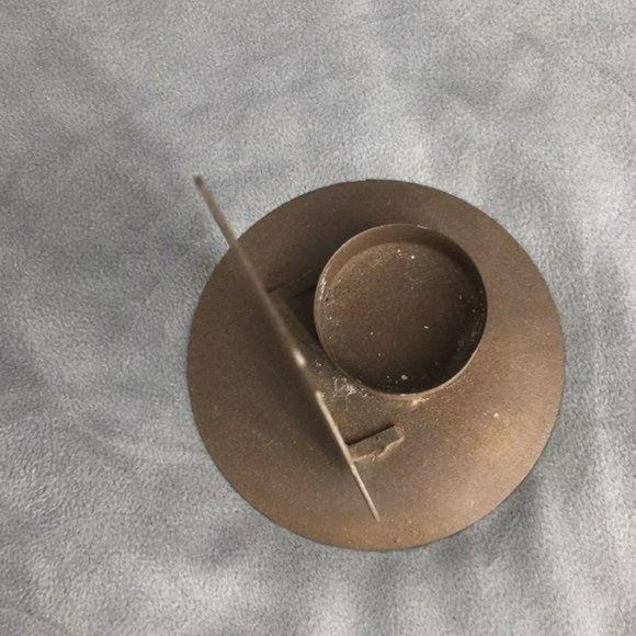 Vintage Primitive Tin Star Snowman With Candle Tabletop Christmas‎ Decoration - Picture 7 of 11